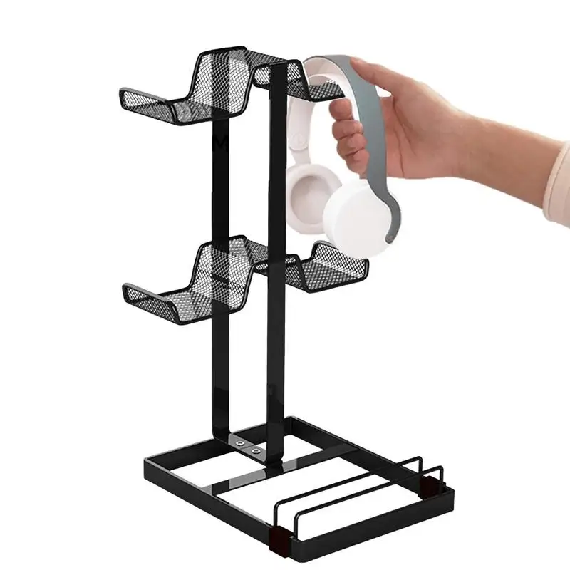 

Game Controller Stand 2 Tier Desktop Controller Holder Anti-Slip And Stable Metal Controller Display Stand Multifunctional