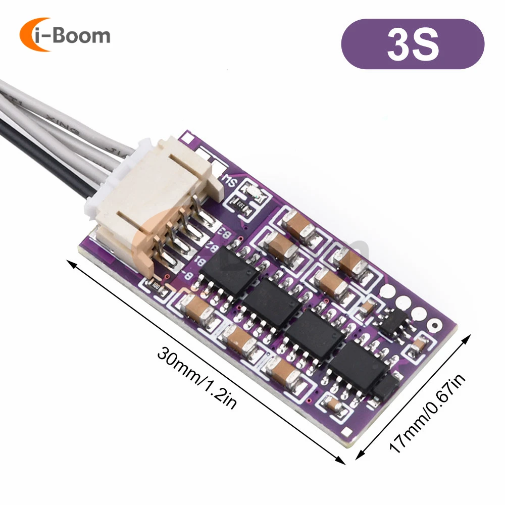 

Aideepen Балансировочная плата BMS для литиевых аккумуляторов 3S-21S 1.5A