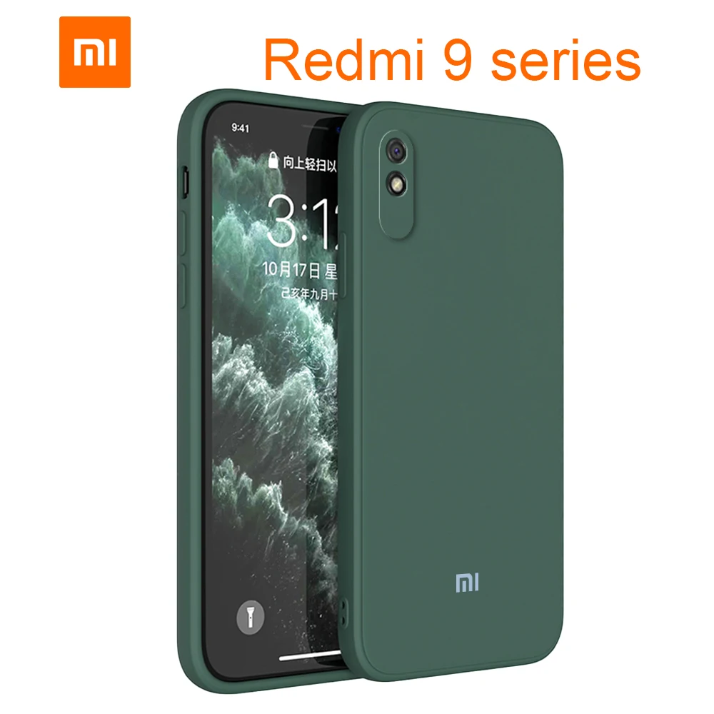 

xiaomi Redmi 9A case Liquid Silicone Case For Redmi 9 9A 9C 9T With Logo