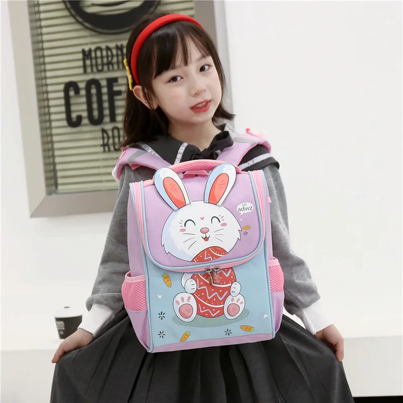 Детские школьные ранцы с кроликом-динозавром