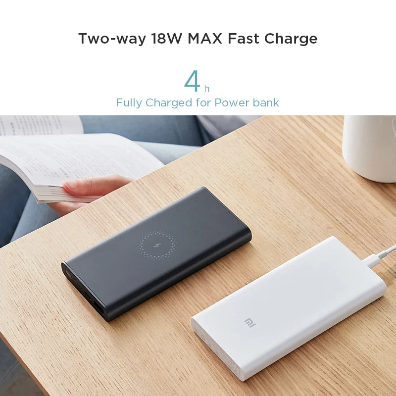 Xiaomi Wireless Power Bank External Battery Portable Mobile Phone Travel Powerbank With CableYouth Edition 10000mAh 18W images - 6