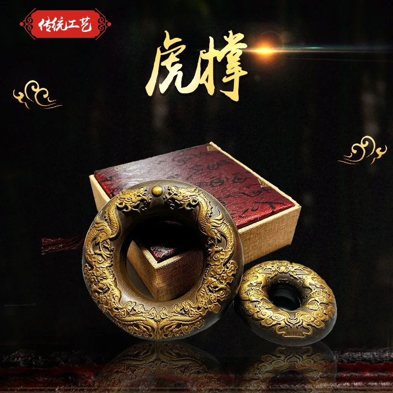Античный разный Бронзовый Бандаж с тигром, медицинский колокольчик, кольцо, народный фармацевт Lingxiang Doctor Langzhong, бронзовый колокольчик Play Co