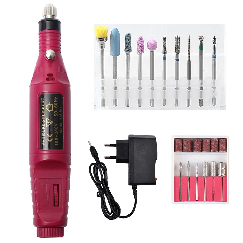 

20000RPM Electric Nail Drill Machine Acrylic Nail Milling Cutters Russia Nail Drill Bits Manicure Drill Cuticle Tools Fast Ship
