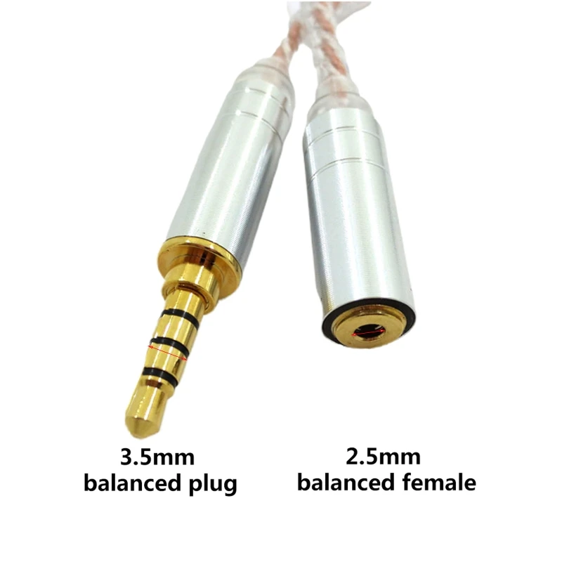 

HIFI Single Crystal Copper 2.5mm Balanced Male to 3.5mm Balanced Male Adapter Cable 4.4 Male to Male Adapter