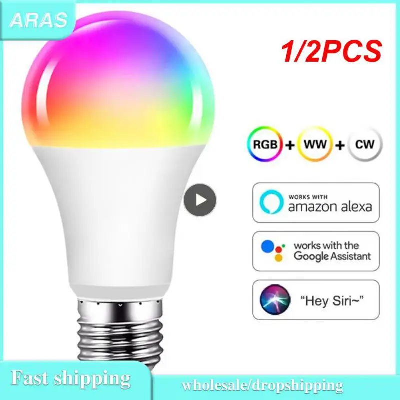 

1/2PCS Tuya Wifi/ Smart Bulb Alexa Led Lamp E27 RGB Smart Light Bulbs 110V 220V Smart Lamps For Google Assisatnt Smart