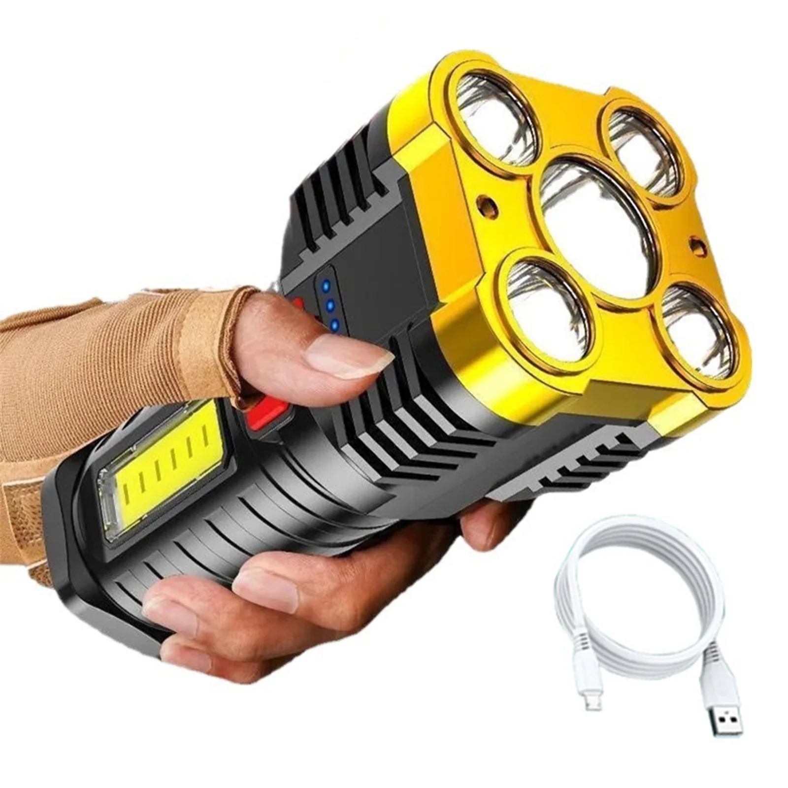 

Водонепроницаемый светодиодный фонарик Life, суперъяркий ручной светфонарь льник с USB-зарядкой для экстренного патрулирования, систем безоп...