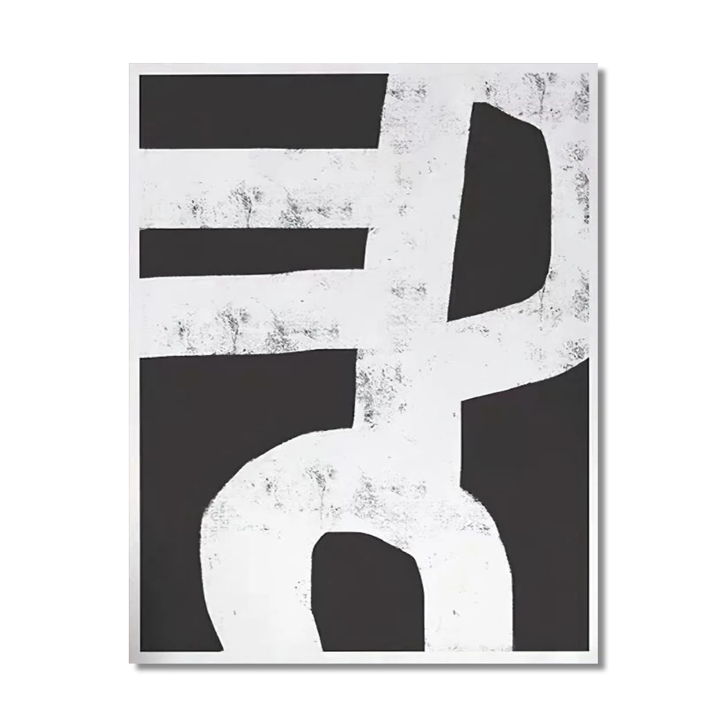 

Абстрактный настенный постер JIBCX, бежевый, черно-белый, холст