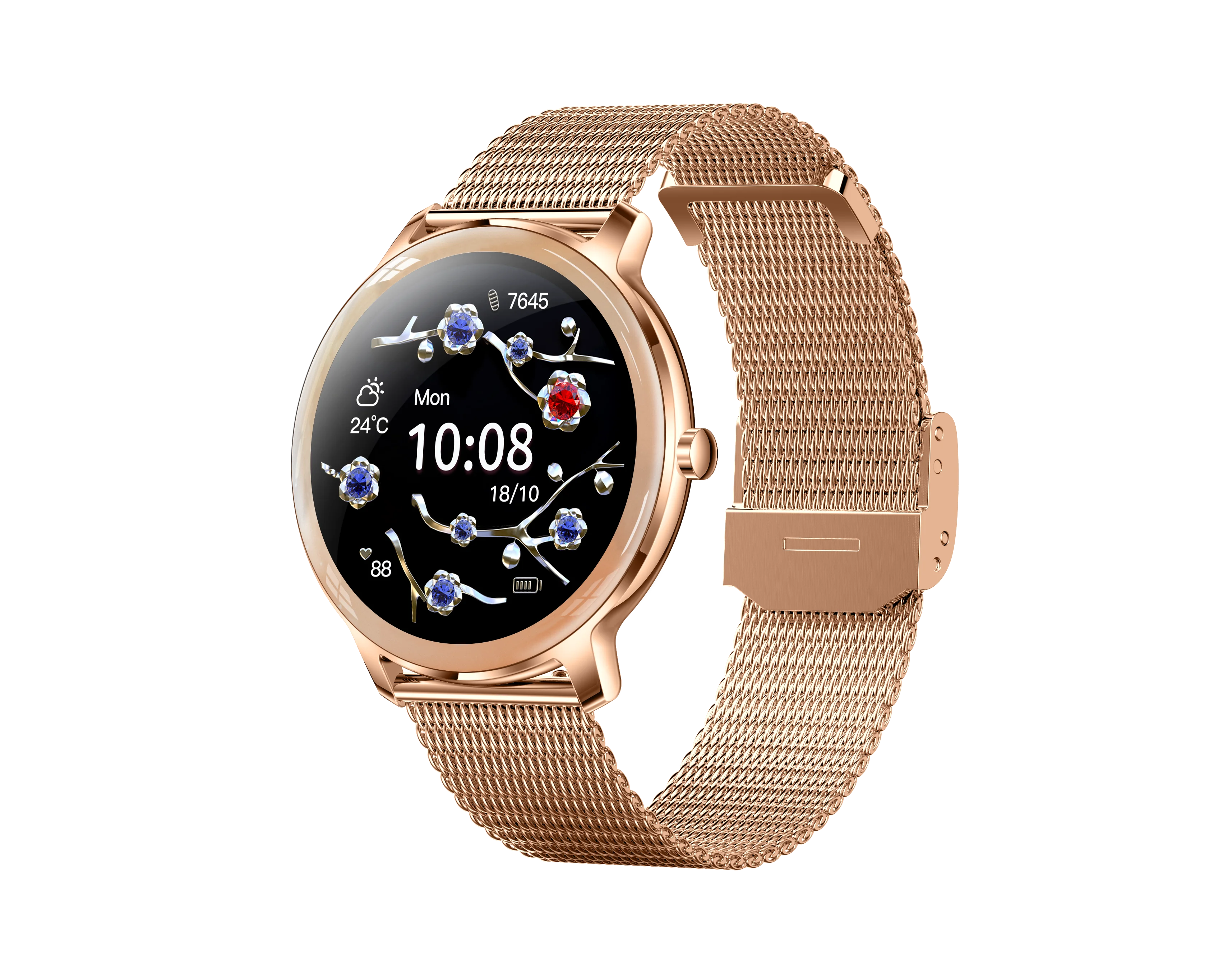 

R18Pro Women Smart Watch Fitness Tracker Wristband Sport Watch Blood Oxygen Heart Rate Monitor Health Smartwatch for IOS Android