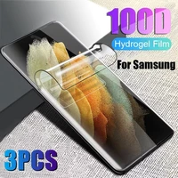 321 pcs full cover hydrogel film for samsung galaxy s22 s21 s20 fe screen protectors note 20 ultra 20 plus not glass s22