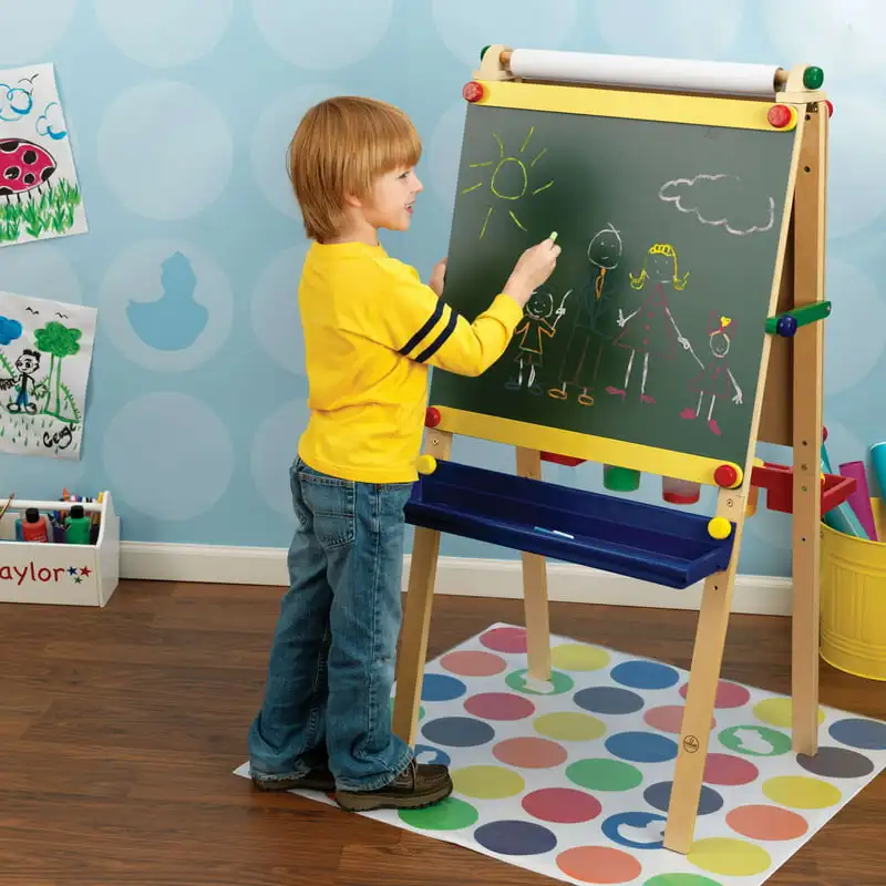 

Wooden Artist Easel with Paper Roll, Children's Furniture - Primary