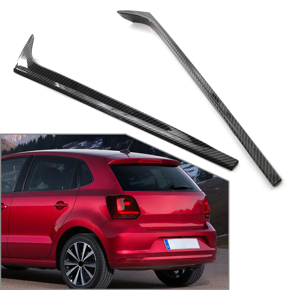 2 шт. угольное волокно ABS автомобильный спойлер на заднее окно боковой Canard