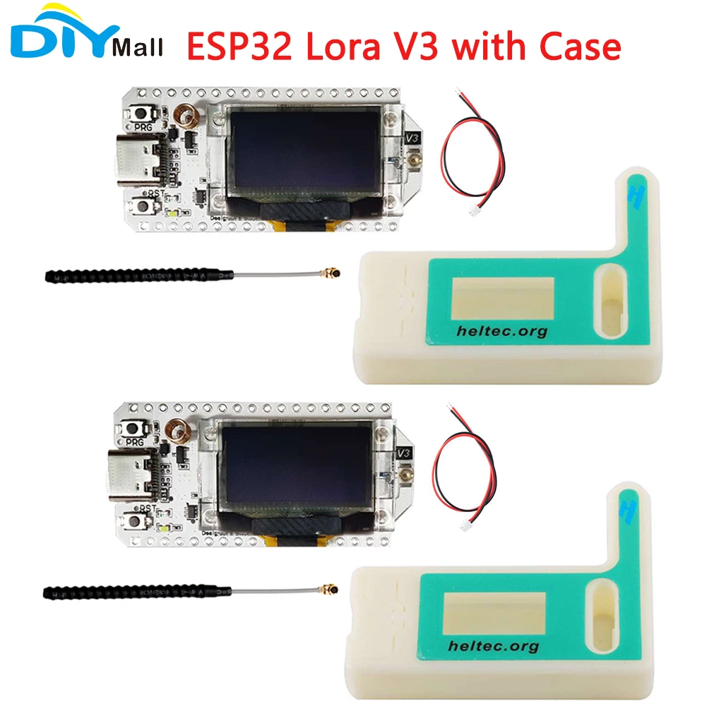 2 набора, 0,96 OLED SX1262 Wifi BLE LoRa 32 V3, макетная плата для узлов LoRa32 IoT, макетная плата 868 МГц 915 МГц с чехлом, обновленная версия