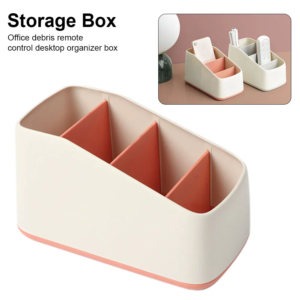 

Multi-function Plastic PP Desktop Storage Box Dormitory Living Room Office Desktop Organizer Pen Make Up Storage Holder