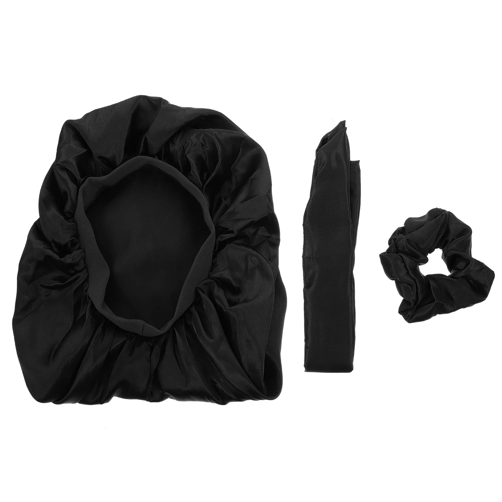 

3 Pcs Long Set Comfortable Hair Hat Household Band Fashionable Rope Wet Towel Satin