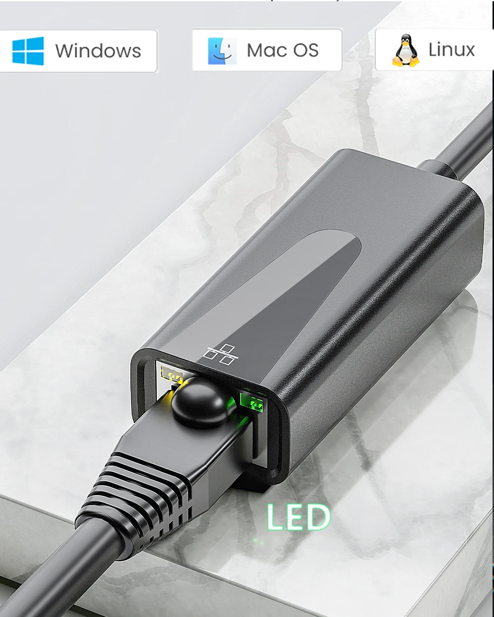 USB Ethernet адаптер 1000 Мбит/с к RJ45 сетевая карта для ноутбука ПК Nintendo Switch Mi Box S/3 Lan |