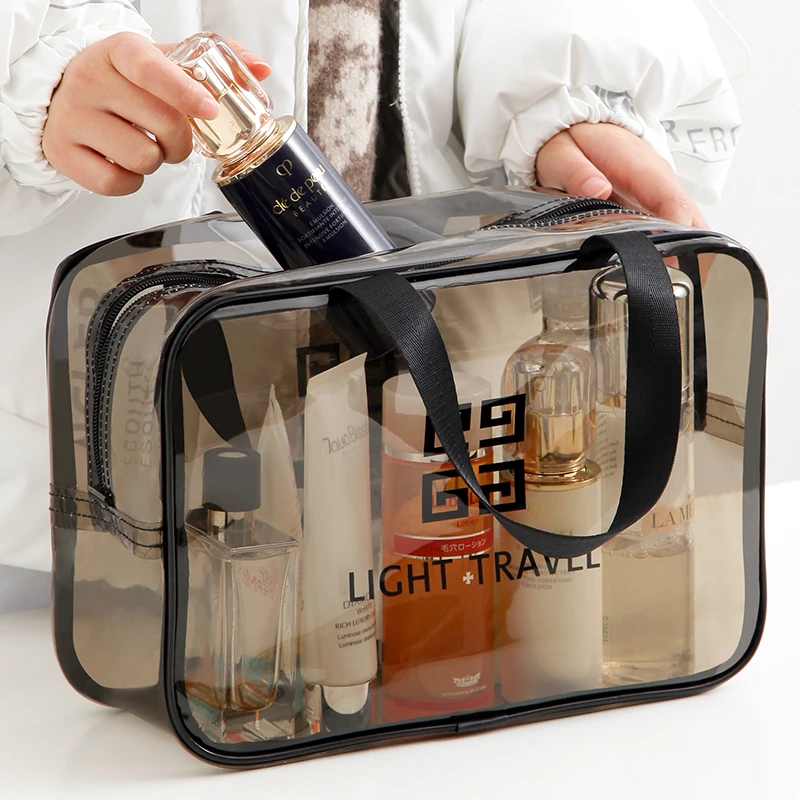 Cosmetic bag Portable Pvc Large Capacity waterproof travel Wash bag Transparent Multi-function Storage Pouch Cosmetic Organizer