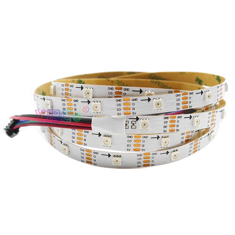 Светодиодная лента APA102 для смарт-светильников 5 В 5050 пикселей 30/60/144 светодиодов/м