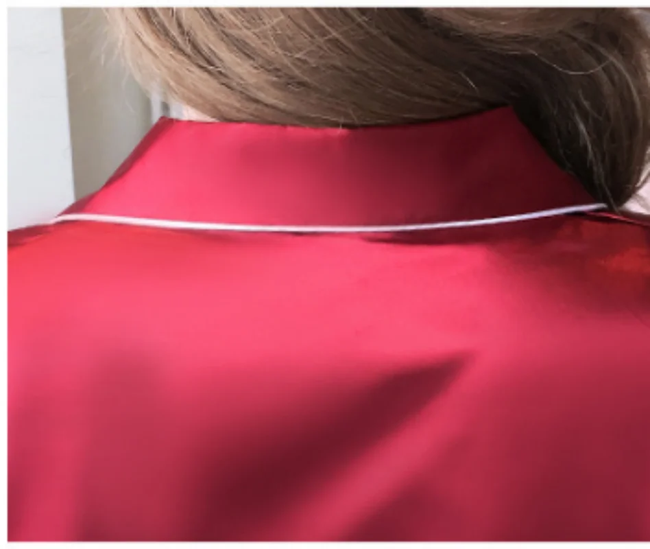 Ice Silk Women's Pajama Suit 95% Polyester Fiber Korean Version Sexy Clothes Leisure Breathable Simple Natural Spring Home Wear