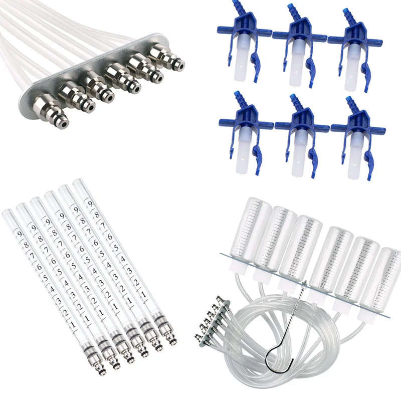 Новый тестовый набор для расходомера дизельного инжектора 6 цилиндров адаптер