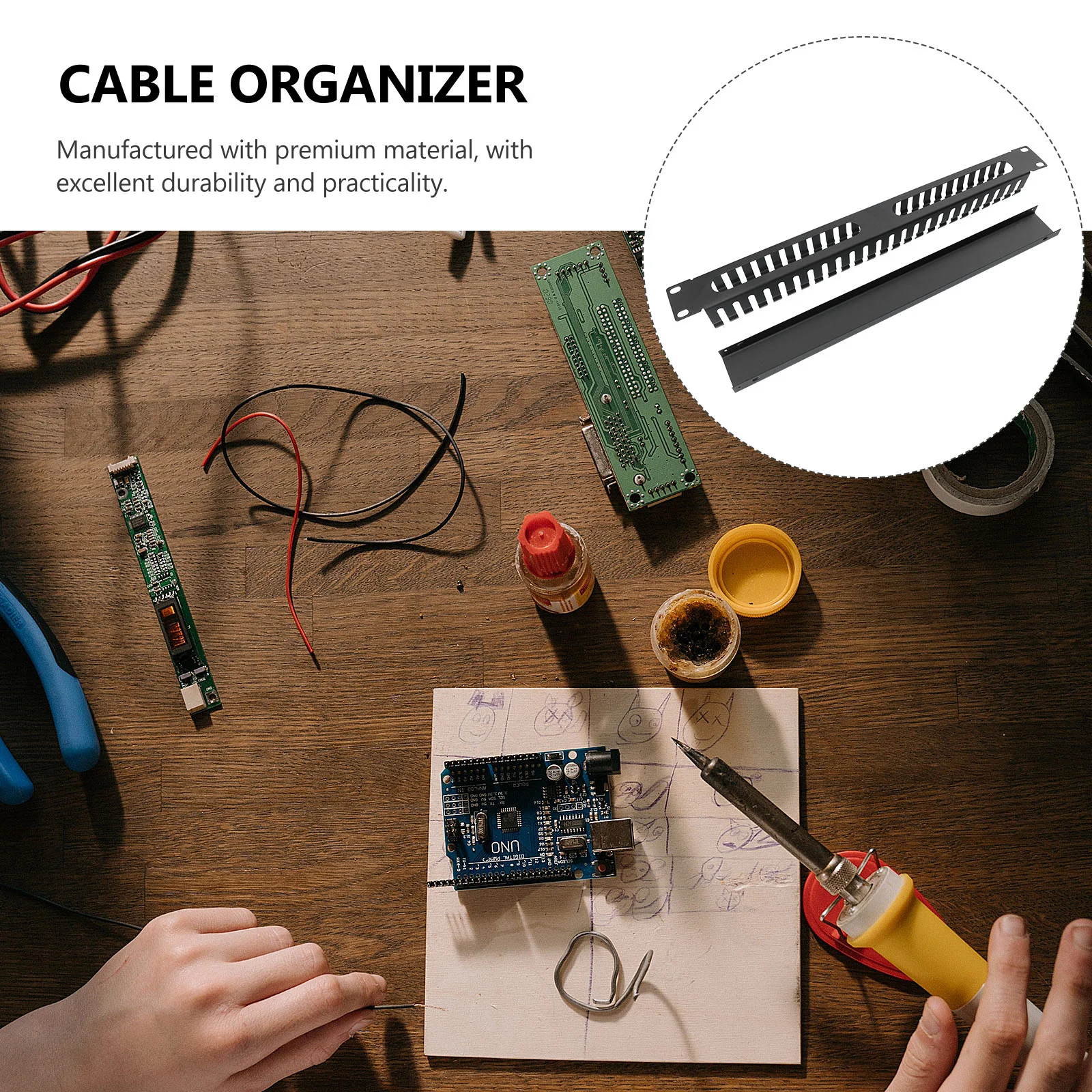 Металлическая автономная стойка органайзер для управления проволочным сервером