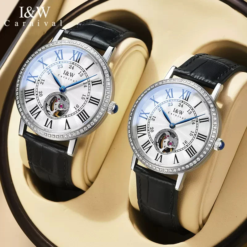 Carnival Luxury Lovers Watch Fashion Ultra Thin 8.5mm Mechanical Watch Men and Women MIYOTA Movement Sapphire Automatic Watches