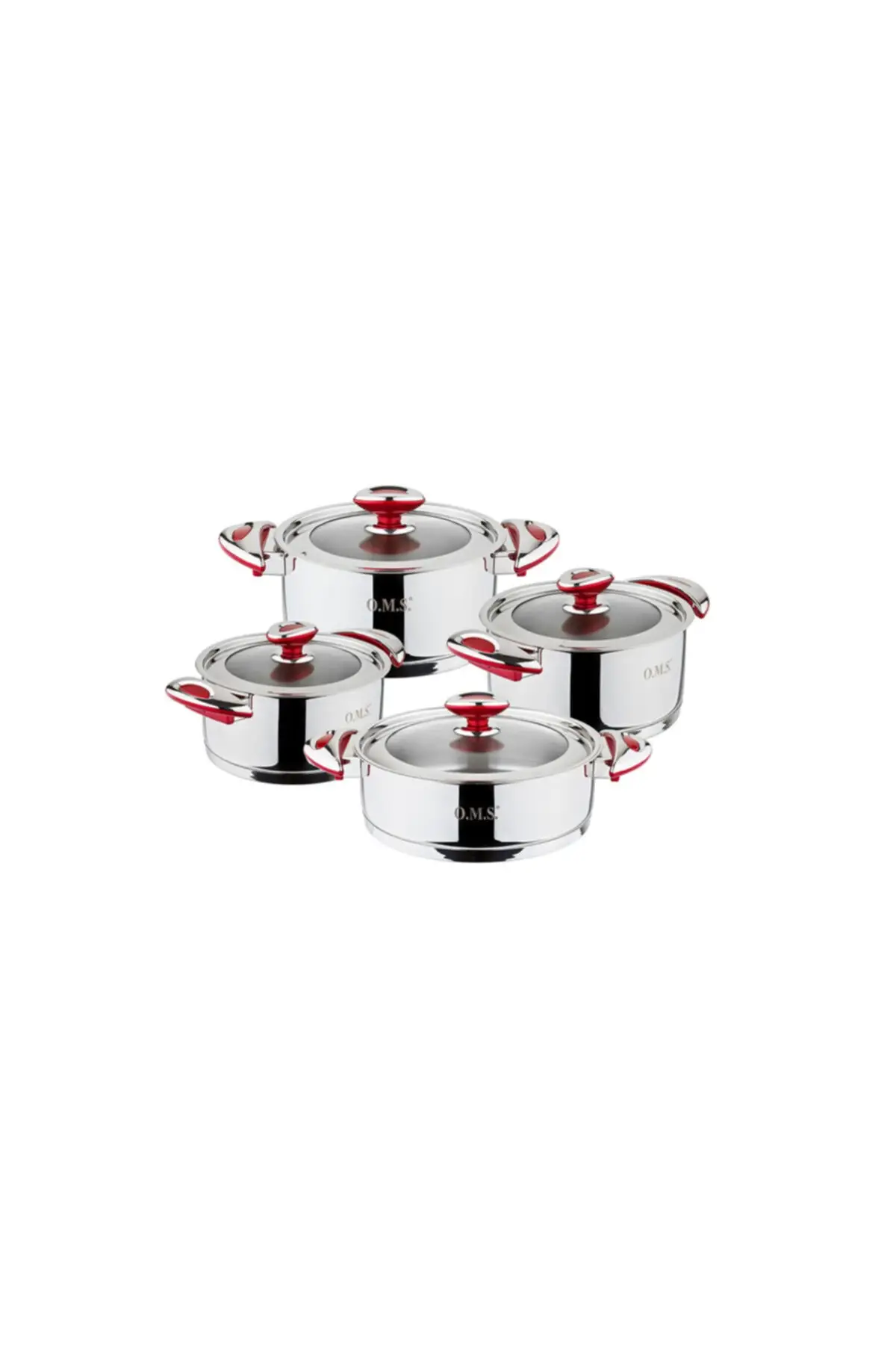 

TRUST 8 Parça Steel Orbit Cookware Set Luxury Kitchen Home