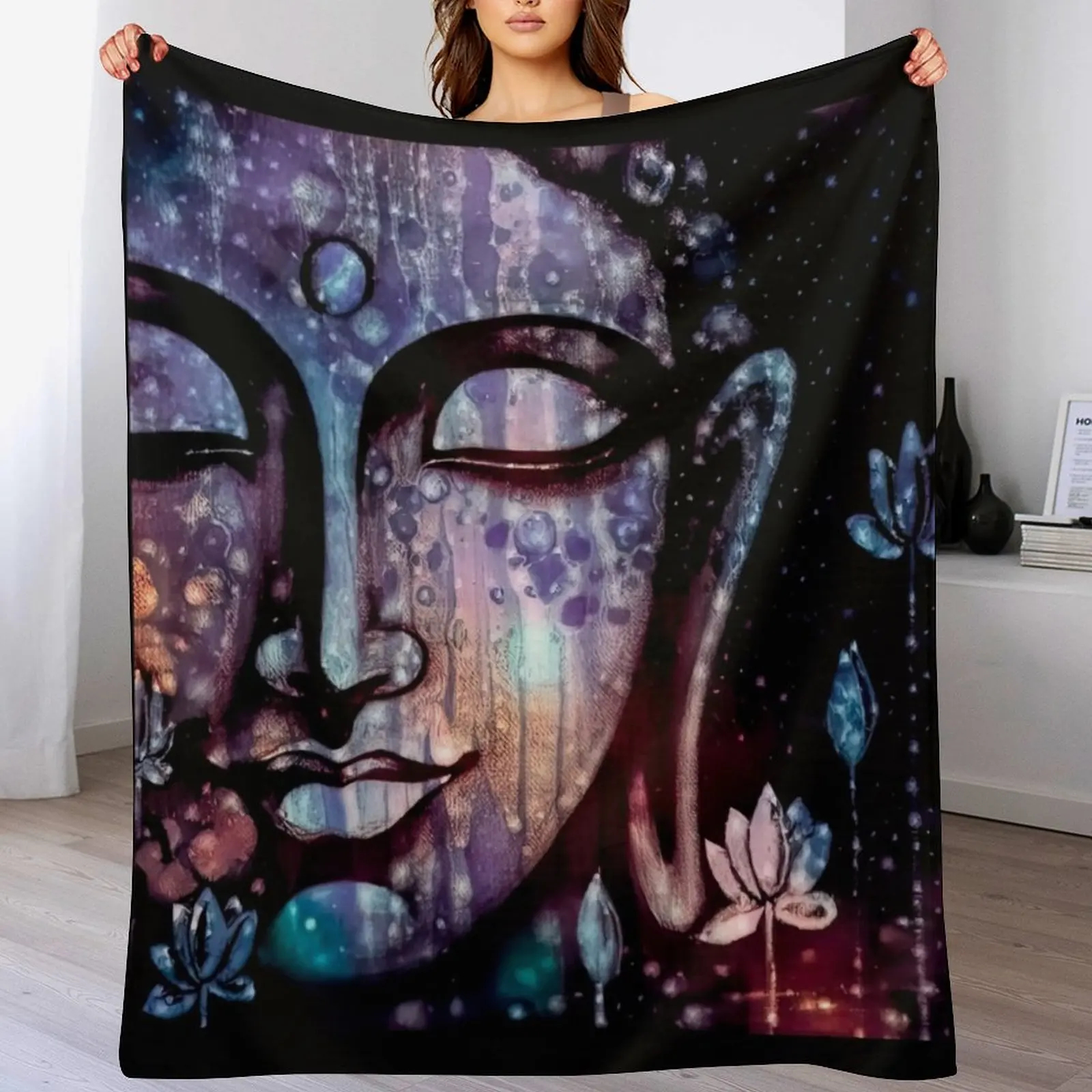 ФИОЛЕТОВЫЙ БУДДИ - STELLAR GLOW Плед Роскошное теплое зимнее постельное белье Меховые