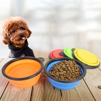 pet dog bowl collapsible dog water bottle portable dogs food container puppy feeder outdoor travel camping dogs accessories