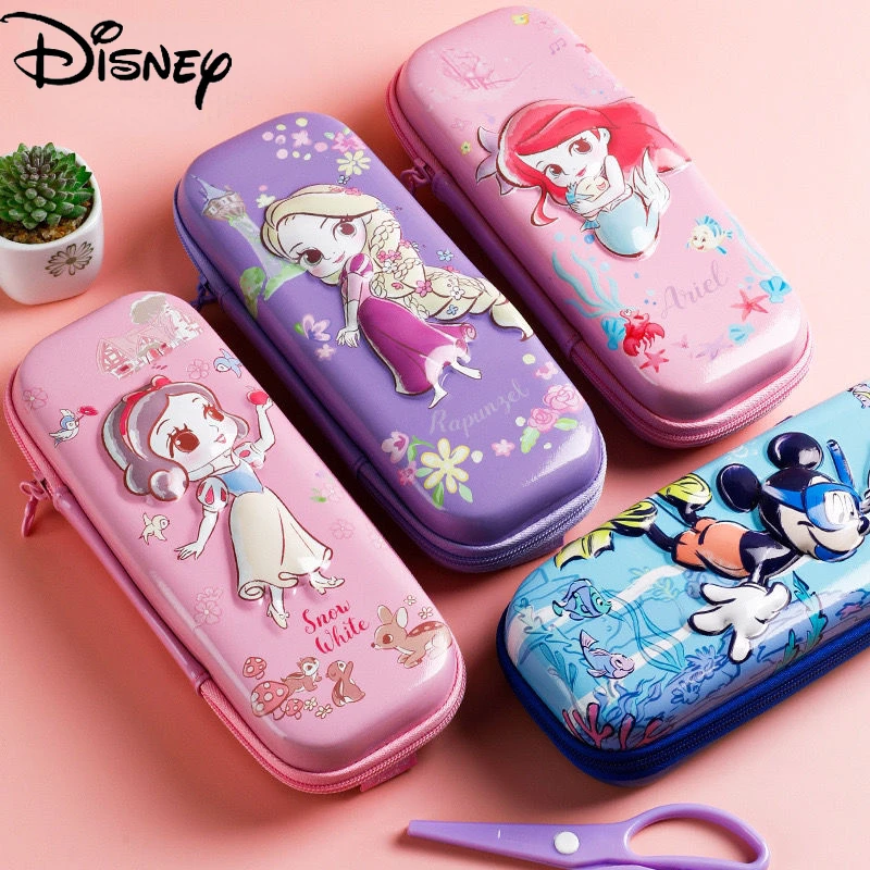 

Disney Princess Children's Stationery Box 3D Large Capacity Multifunctional Pencil Box Three Layers Storage Cute School Supplies