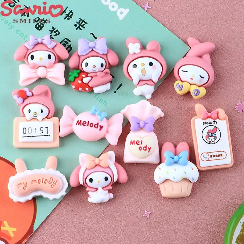 

10 шт. Kawaii Sanrio DIY аксессуары для телефона My Melody аниме милая чашка для воды брелок для холодильника декоративные игрушки для девочек