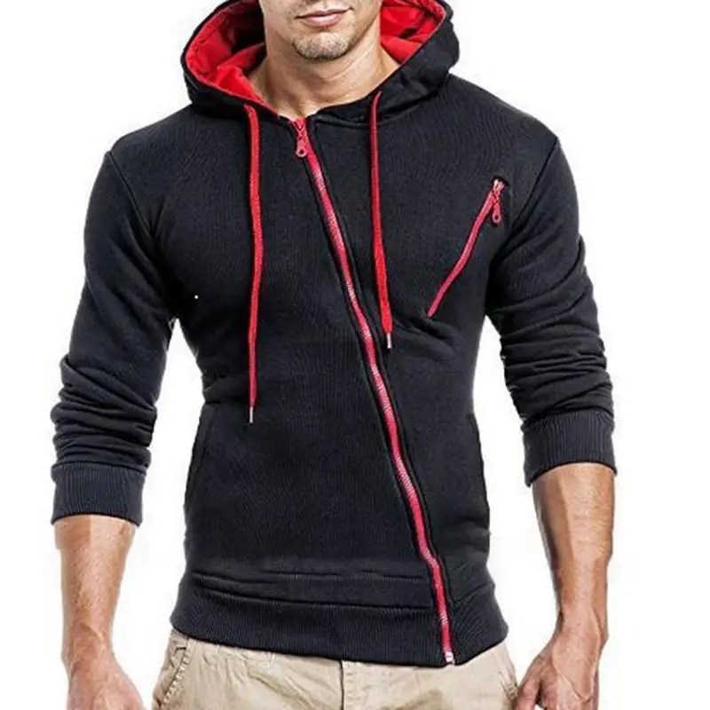 

New Hoodies Men 2022 Autumn Casual Long Sleeve Hoodie Men Sweatshirts Slim Zipper Hoody Sweatshirt Men Hooded Streetwear