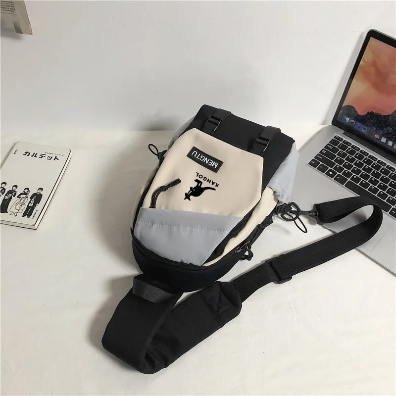kangol Fashion Trend Chest Bags Street style Hip hop Chest pack Casual Women's Shoulder Bags Unisex Nylon Crossbody Bag Handbags
