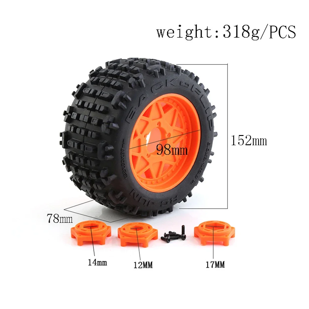 4 шт. 152 мм 6 дюймов универсальный комплект шин для багги ARRMA Traxxas HPI TAMIYA Kyosho 1/10 1/8