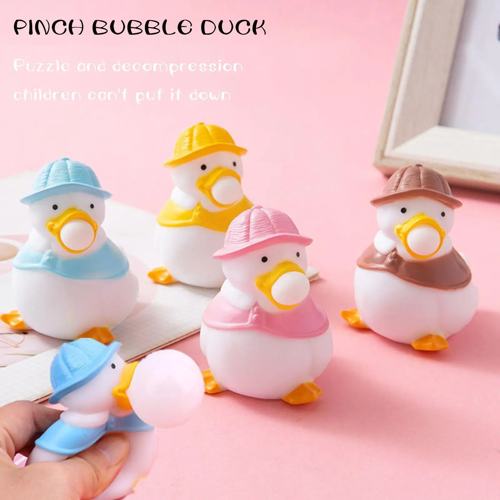 

Squishy Cute Duck Dinosaur Baby Blowing Anti Stress Toy Squeeze Relief Stress Z5o2
