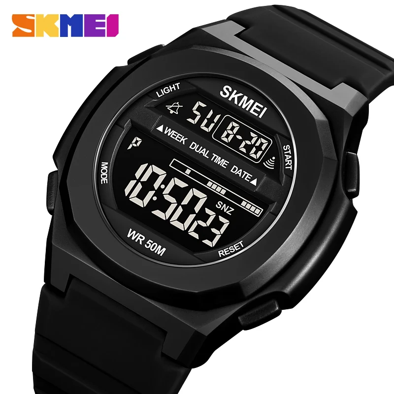 Fashion Sport Digital Watch Children Watches Top Brand SKMEI 2 Time Clock Countdown Stopwatch Kids Wristwatch Waterproof Hour