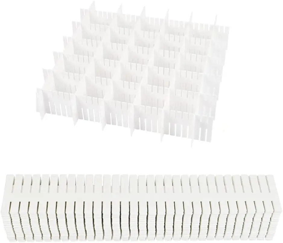 

32pcs Organizador de Cajones Ajustable,Divisor de Cajón DIY,Separadores de Cajones,Separador de Armario Divisores Cajones para