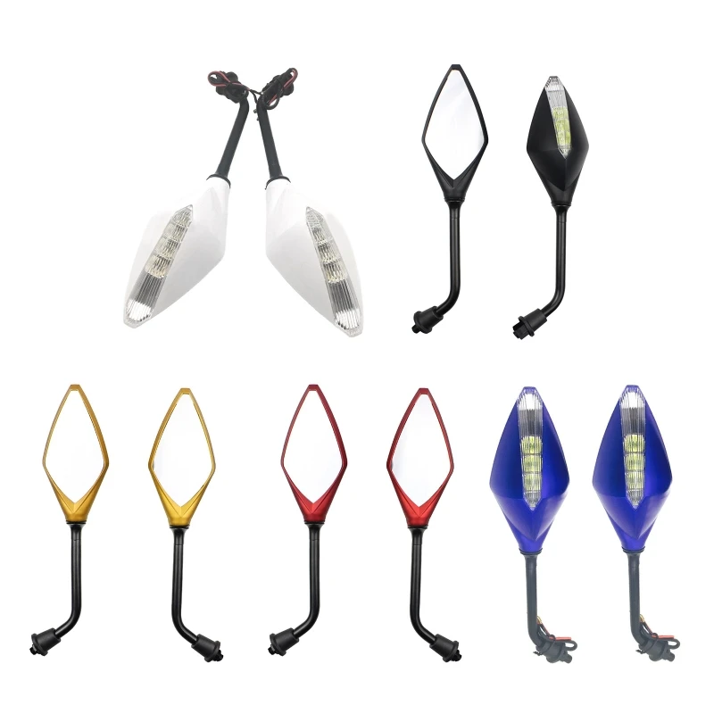 

Встроенные боковые зеркала зеркало заднего вида аксессуары для мотоциклов светодиодные мотоциклетные зеркала поворота пара указателей по...