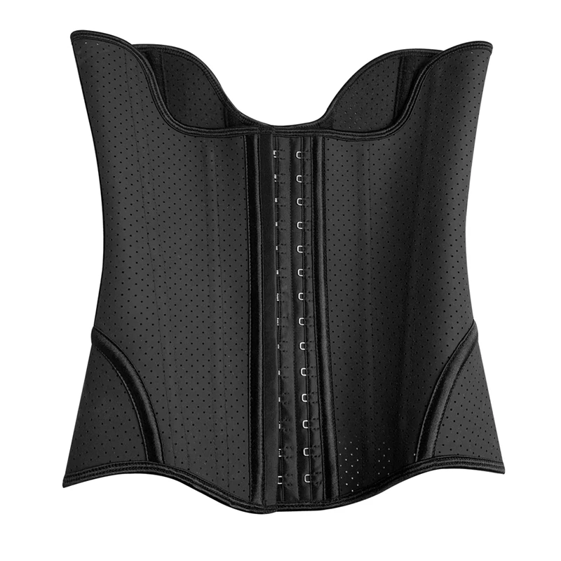 Breathable Latex Waist Trainer for Women 15 Spiral Steel Boned Underbust Corsets and Bustiers Body Shaper for Weight Loss Plus