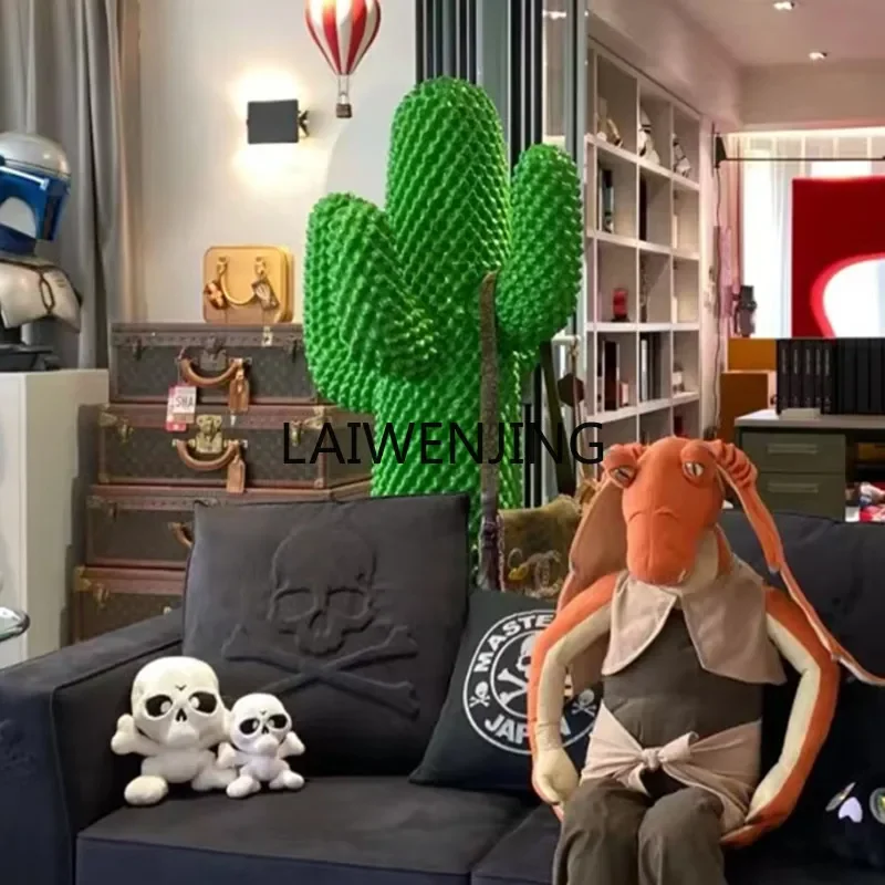 Модная вешалка для пальто в виде гигантского кактуса зеленая напольная большая