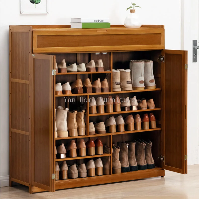

Шкаф для обуви, простая Многоуровневая экономичная деревянная полка для хранения обуви, защита от пыли, без массива, для общежития