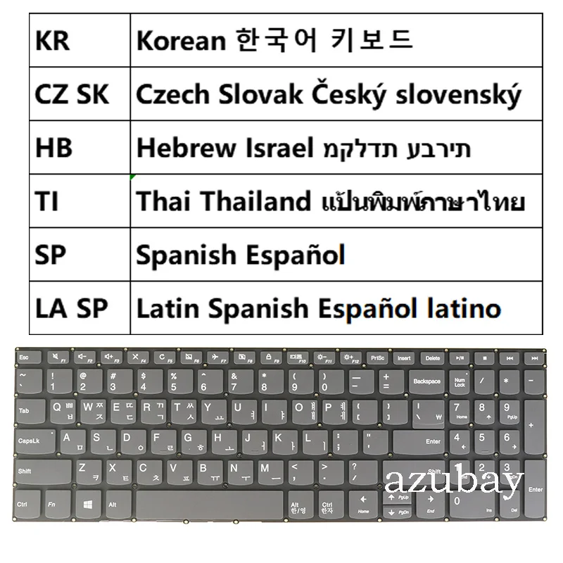 Клавиатура Lenovo Touch S340-15IML серая