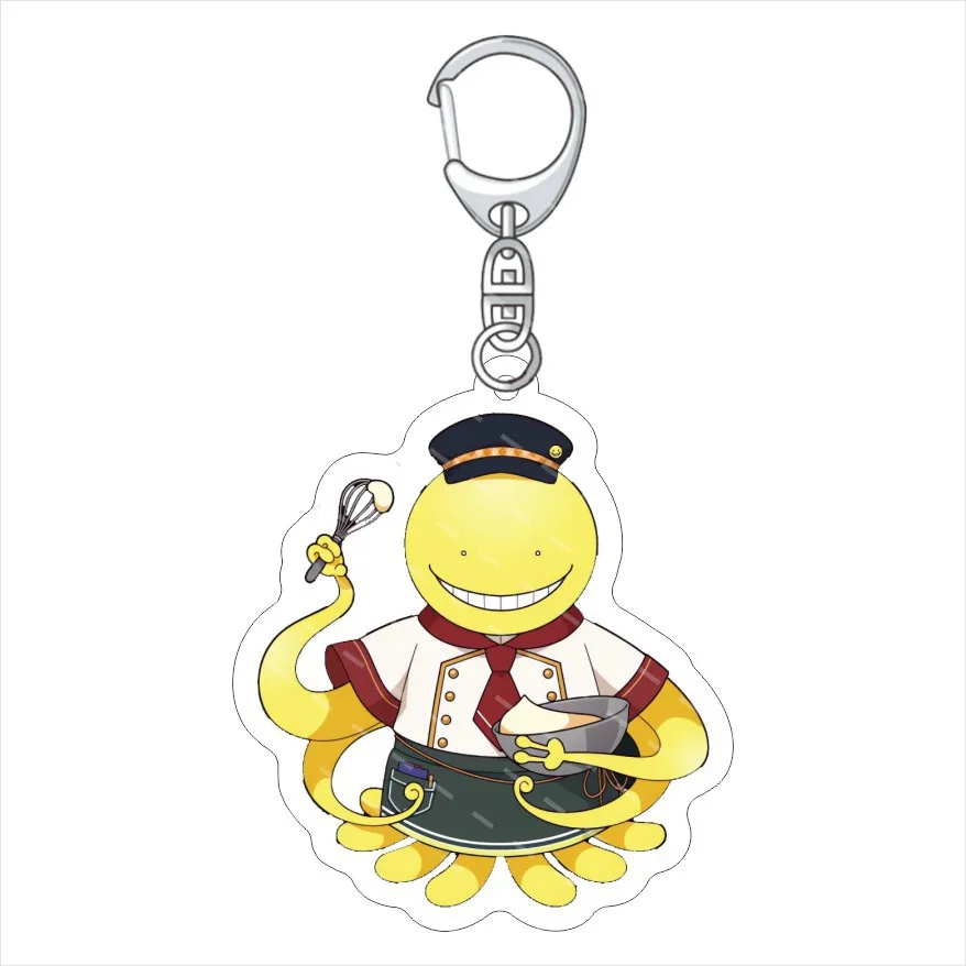 Фото Класс убийства Korosensei аниме акриловый забавный брелок для ключей сумка подвески кулон Q версия креативный брелок популярные товары №2