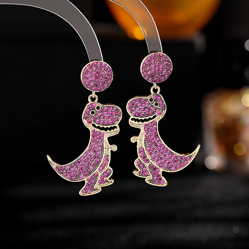 

Серебряные серьги S925 с иглой для женщин и девушек, милые серьги с мультяшными животными, игривые милые серьги с маленьким динозавром, оптова...