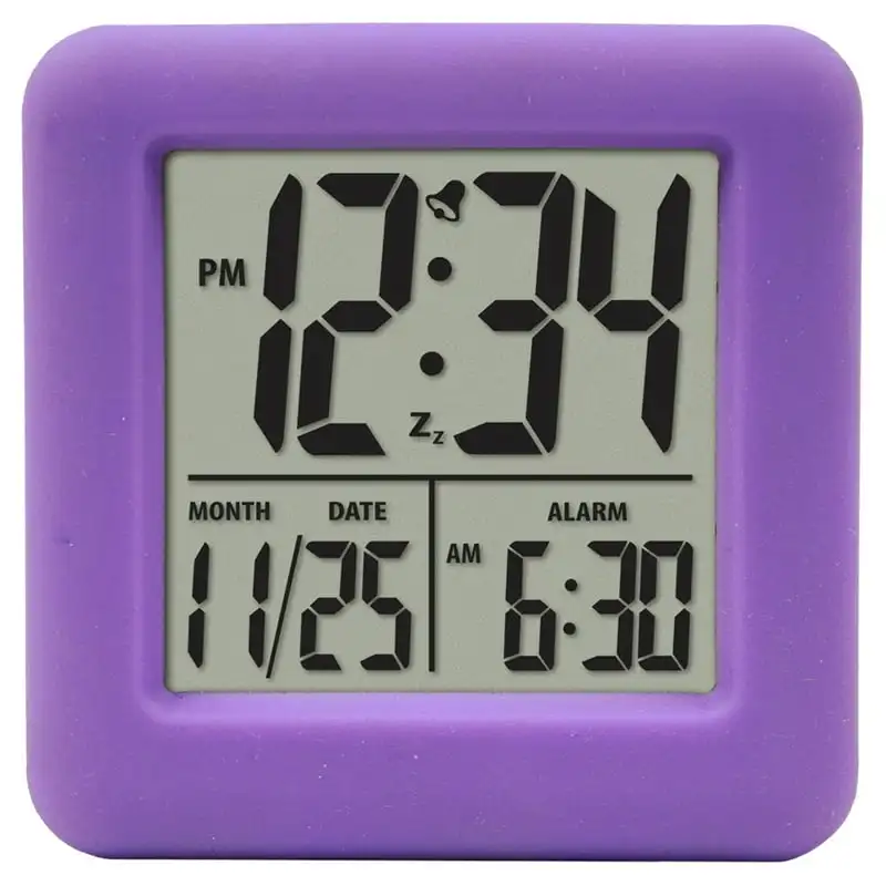 

Cube Alarm Clock with On-Demand Backlight, 70909 Cute digital clock Digital clock glow in the dark Clock desk Clock digital Cute