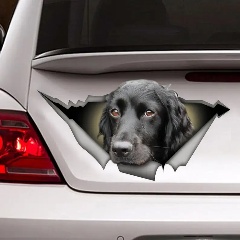 Black Cocker Spaniel car decal, dog car decal, black cocker spaniel sticker