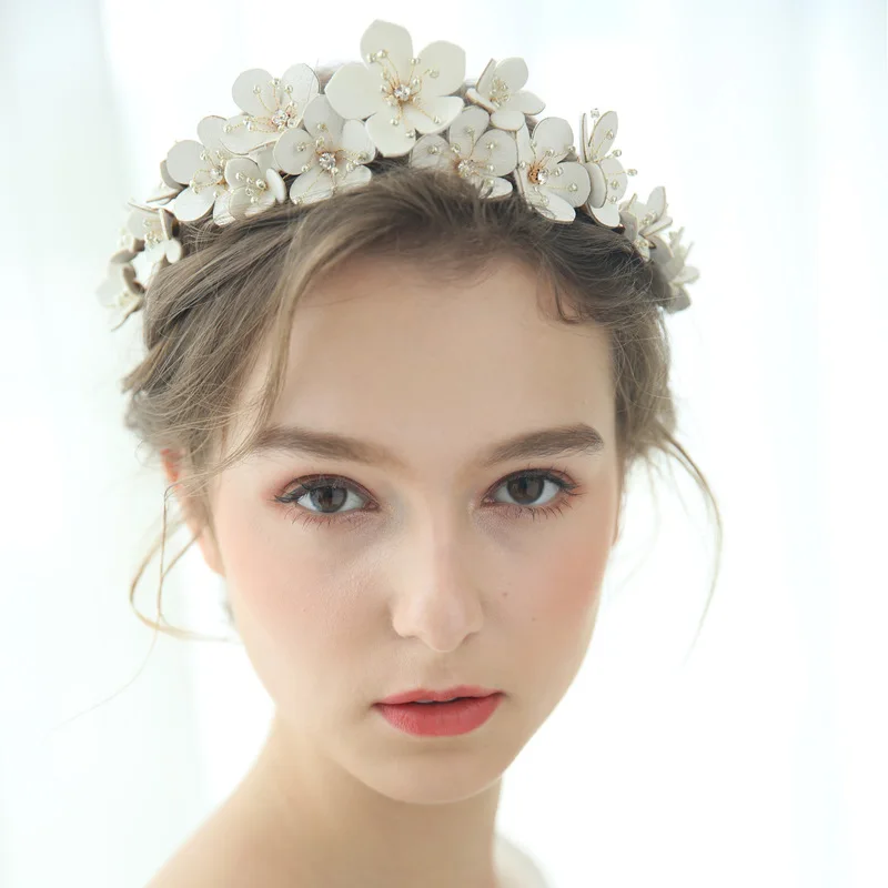 

Flower Bridal Headband Wedding Hair Accessories for Brides Hair Pieces Gold Silver Flower Headpieces Hair Jewelry for Women