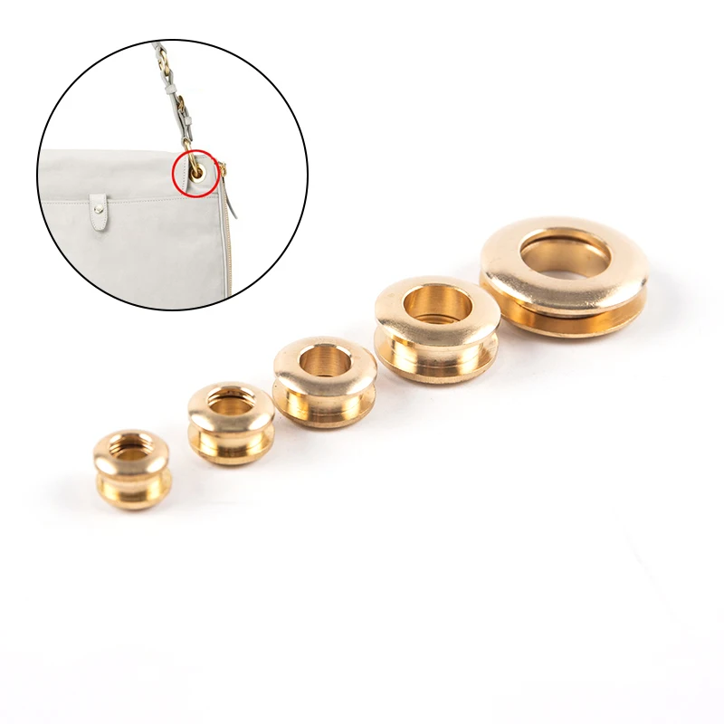 

2pcs Solid Brass screw back Eyelets with washer grommets Leather Craft accessory for bag garment shoe clothes jeans decoration