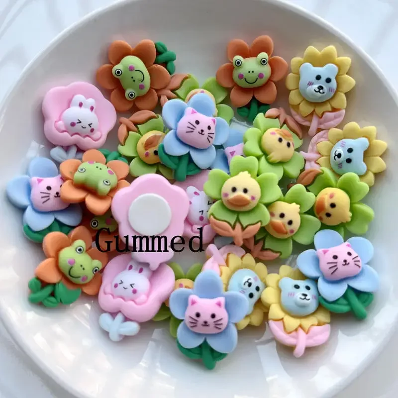 20 штук смешанных миниатюрных милых мультяшных животных фотополимерные