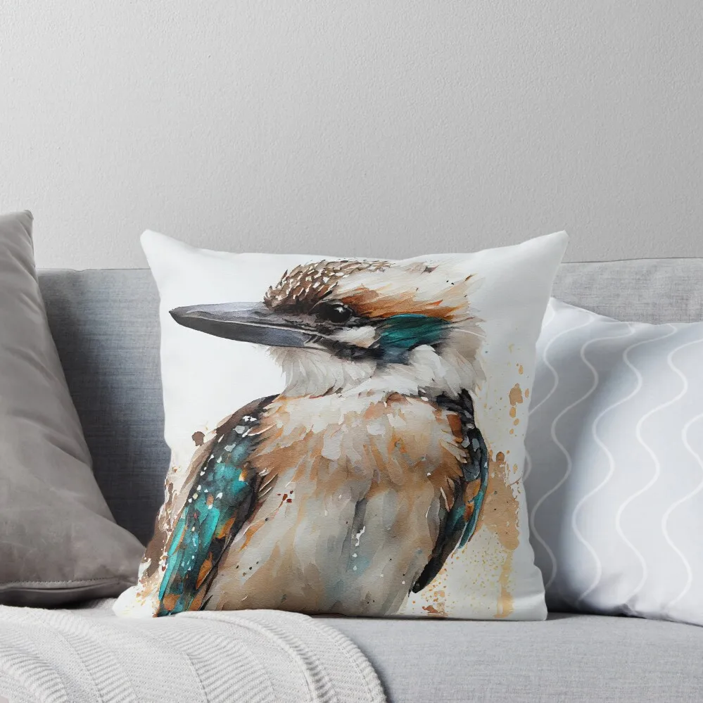Австралийская Подушка Kookaburra-Акварельная краска V2 декоративные подушки для