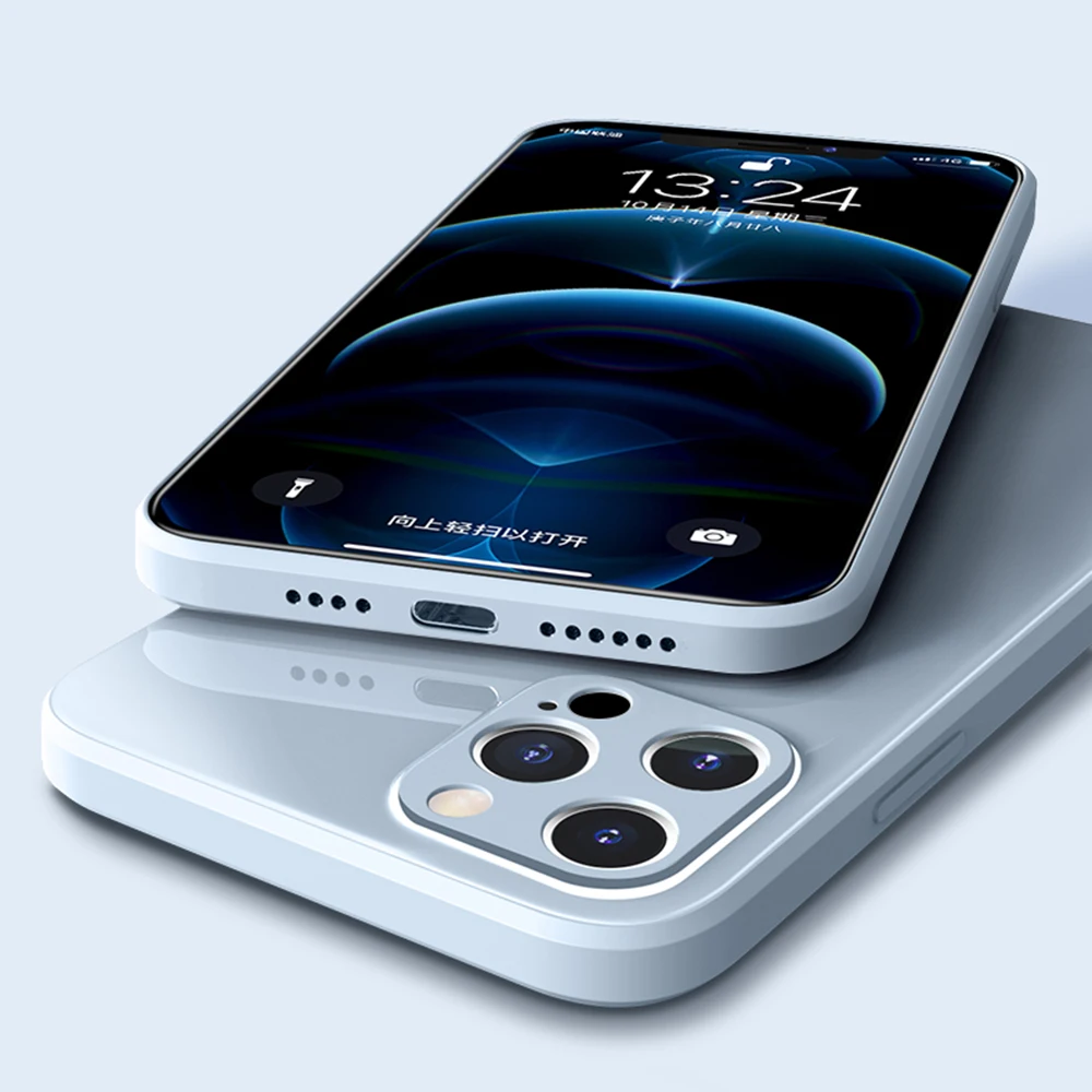 Силиконовый чехол с рамкой для телефона iPhone 13 11 12 Pro Max Mini задняя крышка из